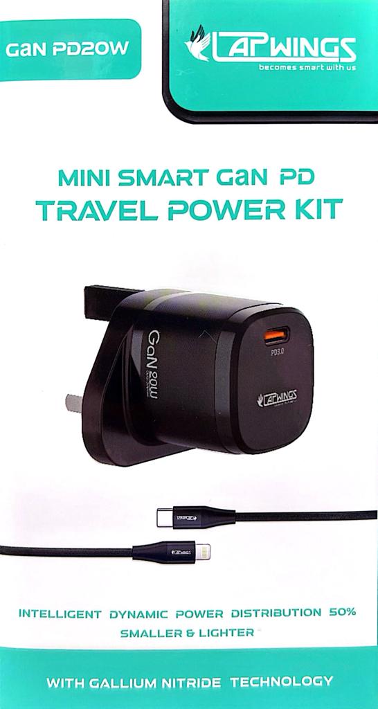 JT-G0525C1 LAPWINGS MINI SMART GAN PD20W TRAVEL POWER KIT
